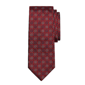 Box and Dot Tie - Red